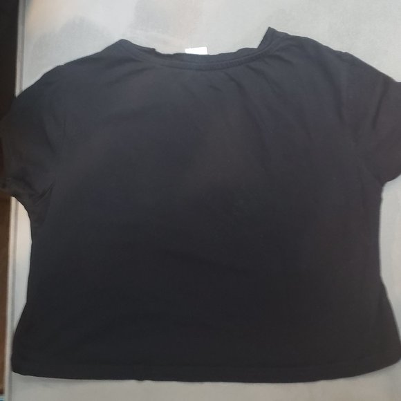 San X Rilakkuma- Korilakkuma and Kiiroitori Cropped Tee Black Size S - Picture 3 of 9